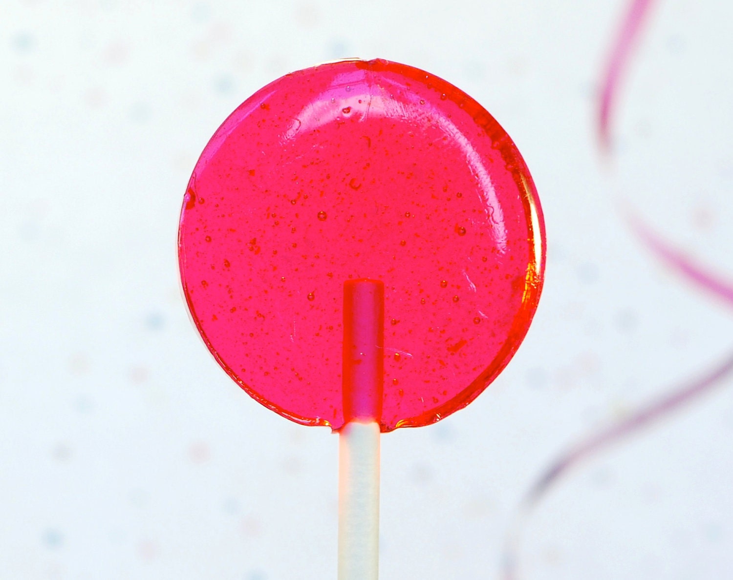 12 Bubble Gum Pink Lollipops - hot pink lollipops - bubblegum flavored