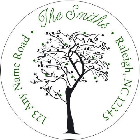 Family Tree Return Address Label Sticker (Sheet of 24)