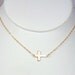 Tiny Gold Sideways Cross Necklace, 14kt gold filled, As seen on Jlo, Miley Cyrus, Giuliana Rancic, Kelly Ripa