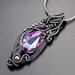 Swarovski Crystal and Fine Silver Pendant - Andromeda