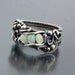 RESERVED- Fine Silver Ring - Ethiopian Opal Ring - Lily
