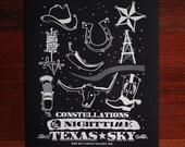 Texas Constellations Screen Print