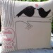 Custom listing for Allison. Price difference for love birds.  Large Primitive Style Love Faux Bois Stitched Pillow