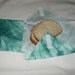 Eco-friendly reusable handmade teal tie dye snack bag and sandwich wrap set--FREE SHIPPING
