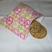 Eco-friendly reusable pastel peace sign snack bag--FREE SHIPPING