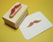 Fancy Mustache - Hand Carved Rubber Stamp