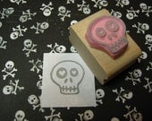 Love Sick Skully - Hand carved rubber stamp
