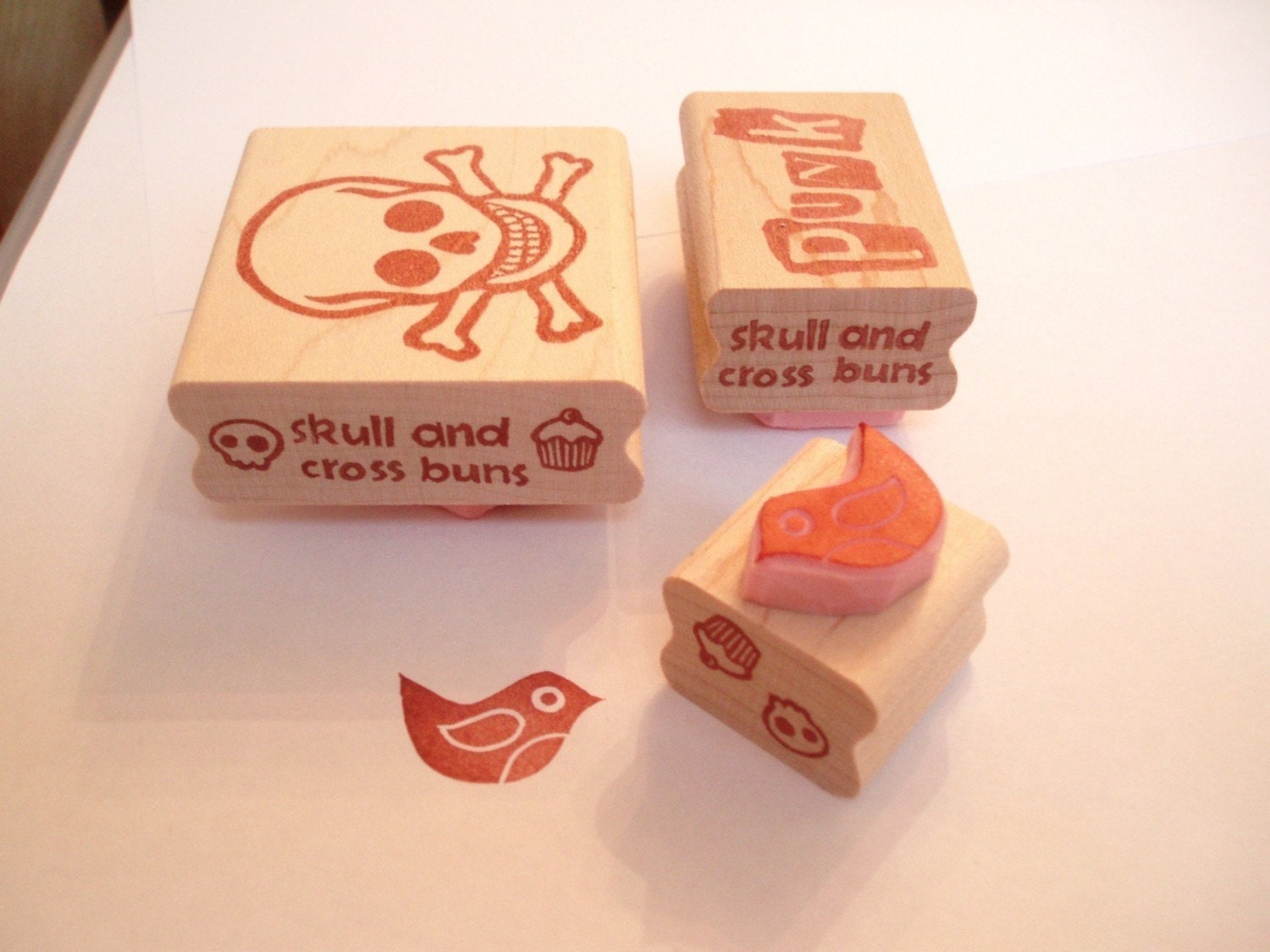 Union Jack - Hand carved rubber stamp by Skull and Cross Buns