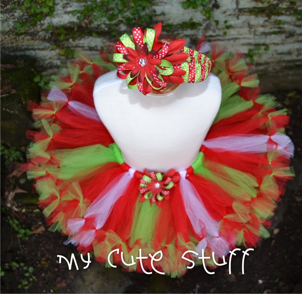 Apple Colors Princess Tutu and Headband - Sizes Newborn 6 Months - Birthdays, Photos, Holidays, Baby Shower, Gifts
