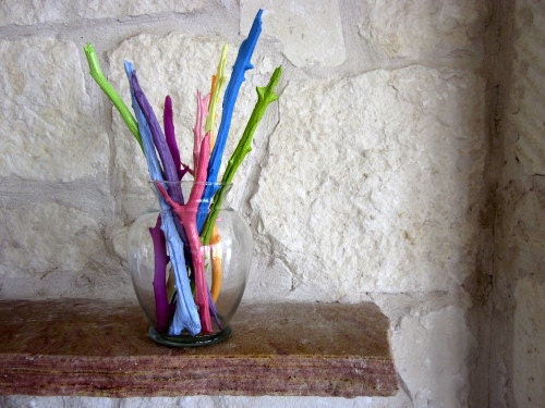 Bright Pastel Home Decor / Painted Branches / Spring Home Decor / made-to-order
