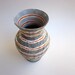 Orange and Gray Vase Modern Inside Outside Series Glass and Stucco