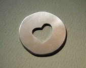 Golf marker with heart cut out and personalized message