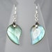 Labradorite Earrings with Glowing Blue and Aqua Flash Labradorite Gems and Sterling Silver