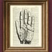 PALM READING CHART beautifully upcycled vintage dictionary page book art print
