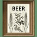 Hops, Barley, and Beer beautifully upcycled dictionary page book art print