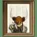 Catseye the Mauler VIKING CAT with battle axe, helmet and Nordic horns illustration beautifully upcycled dictionary page book art print