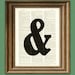 AMPERSAND and WORD ART print over an upcycled vintage dictionary page book art