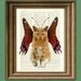 Sprinkles the Butterfly Fairy Kitty Cat illustration beautifully upcycled dictionary page book art print