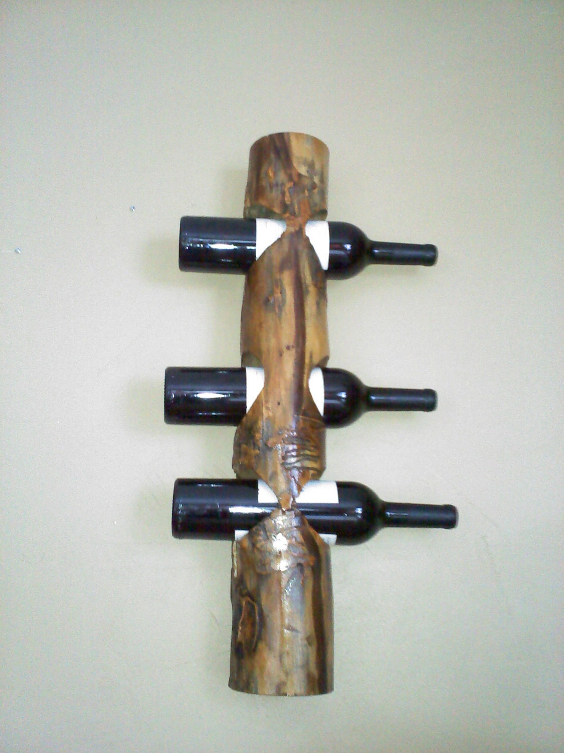 Secure Wall Hanging Wooden  Wine Rack