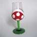 Piranha Plant Champagne Glass - One Hand Painted Mario Inspired Glass