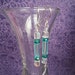 Sparkling Aqua Crystal Ear Bobs