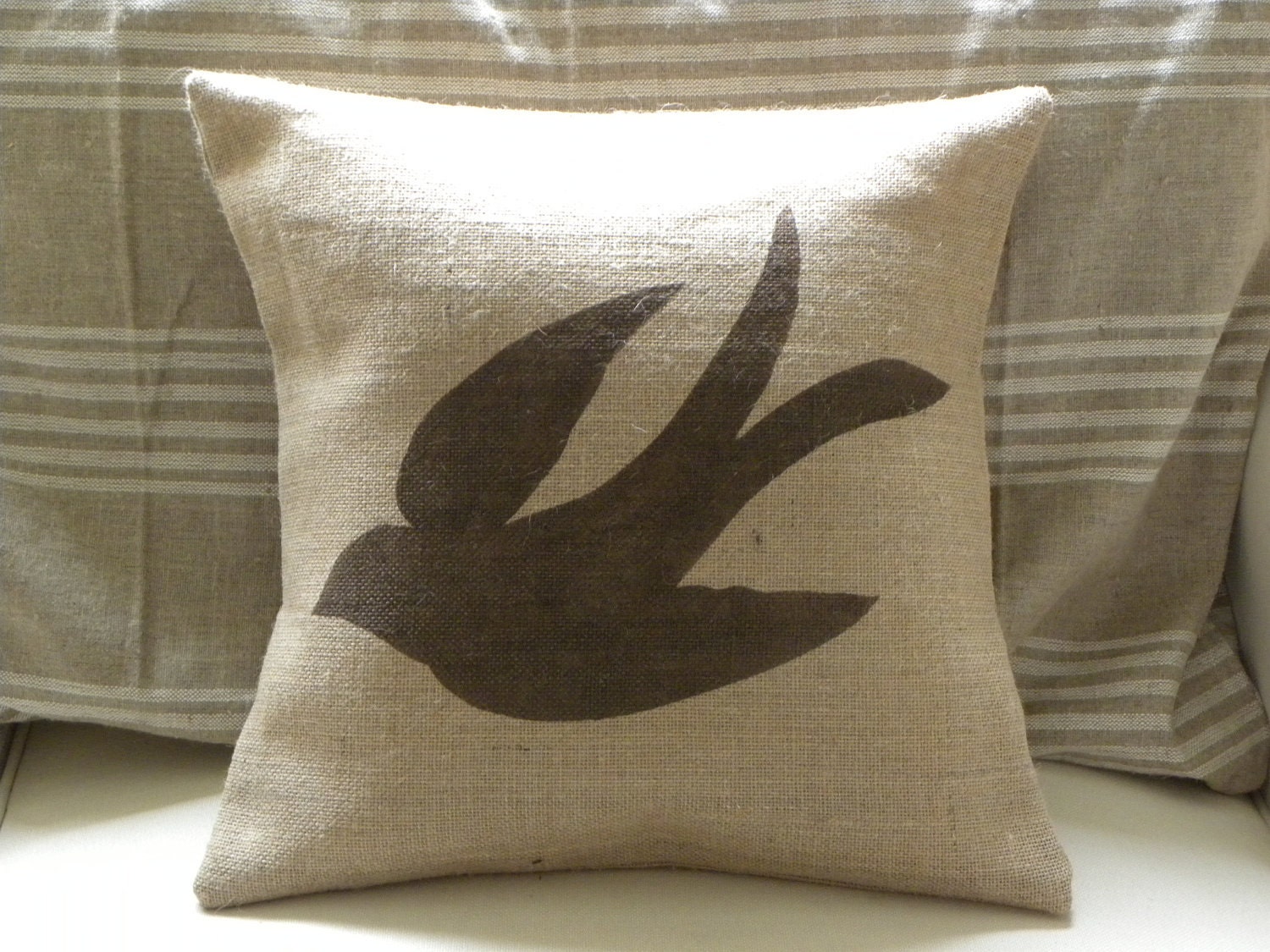 Swallow bird pillow cover as seen on The Lettered Cottage