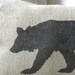 Burlap bear pillow cushion Christmas winter or boys room - Etsy Front Page item