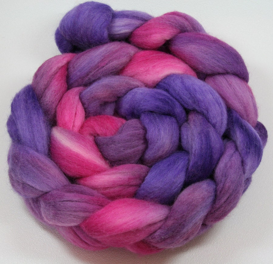 Maleficent - hand dyed Polwarth wool combed top - 4 oz