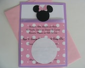 Minnie Mouse Inspired Invitations Birthday Party or Baby Shower