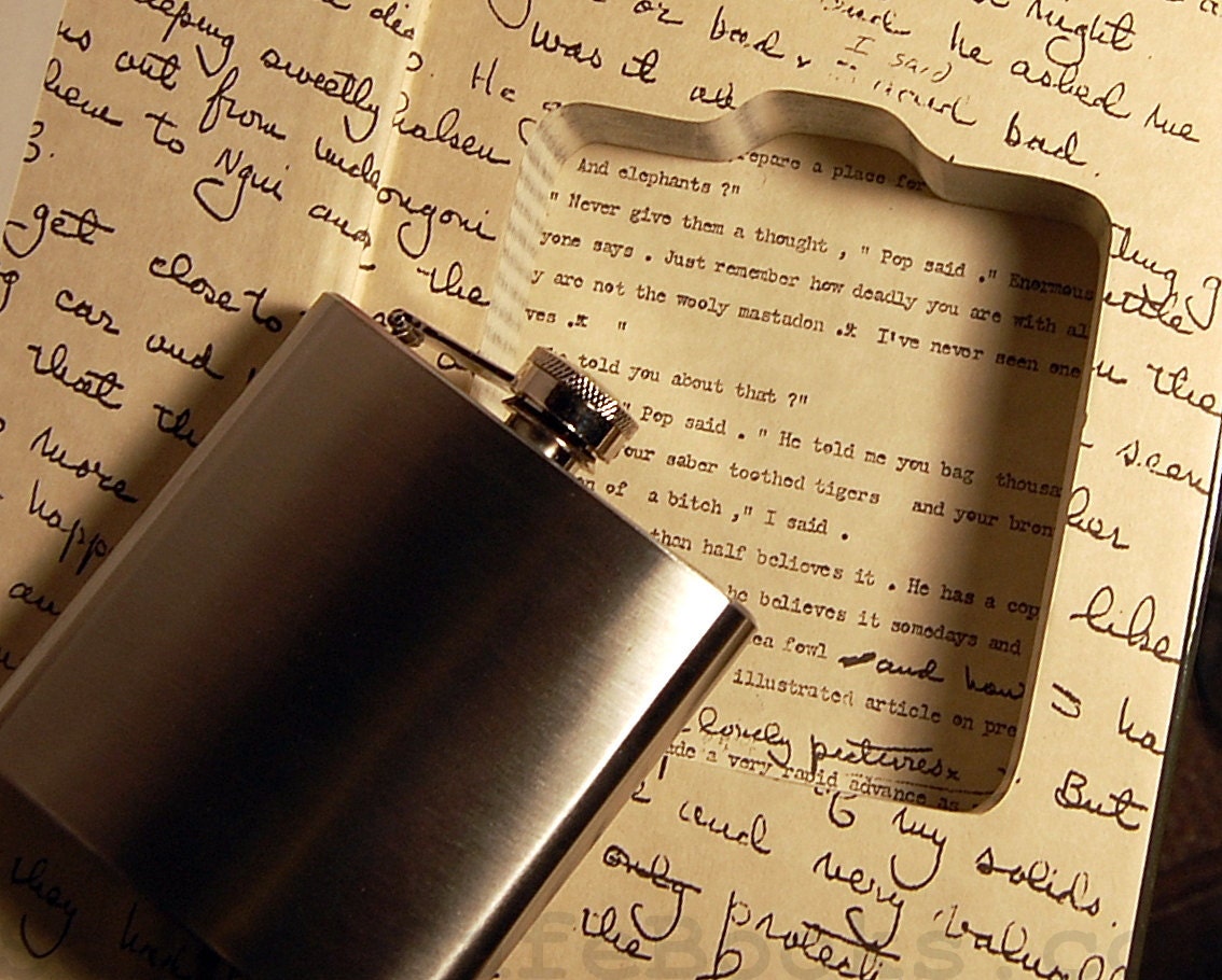 Hollow Book Safe & Flask - Hemingway's UNDER KILIMANJARO (Flask Included)
