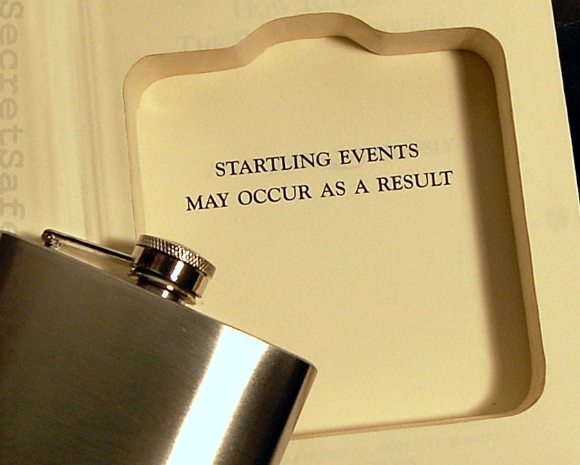 Hollow Book Safe & Flask The Book of Answers (Flask Included)