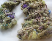 Twisted Chartreuse - Handspun, handknit scarf