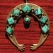 Southwest Sterling Silver Turquoise Naja Pendant Necklace