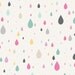 LAST 31 INCHES, Anthology Fabrics, Raining Rainbows, Raindrops in White