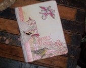 Altered flying bird composition notebook journal