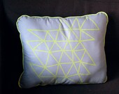 Geo Pillow lime and gray