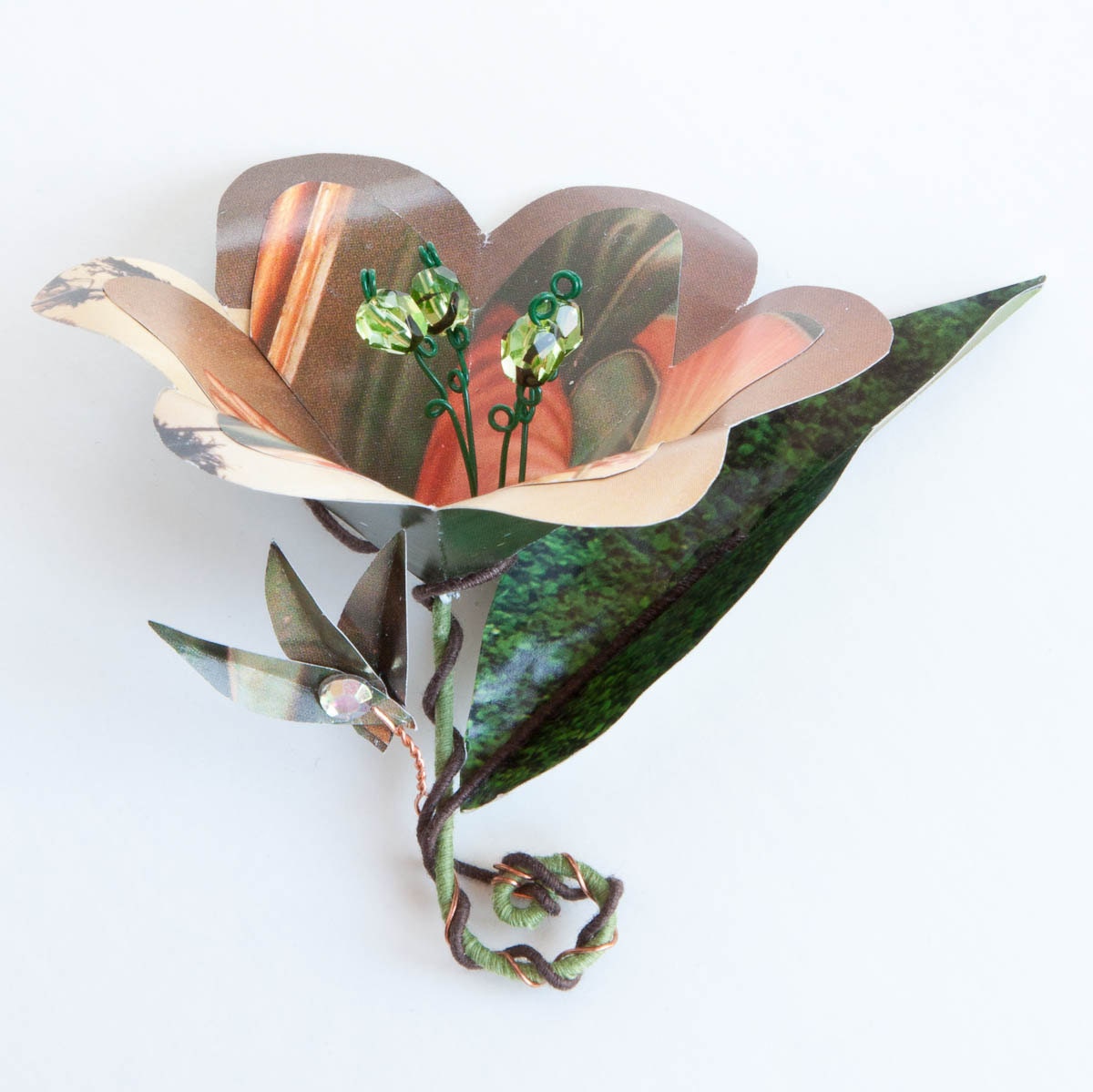 Recycled Paper Flower Corsage - Immaculate Heart