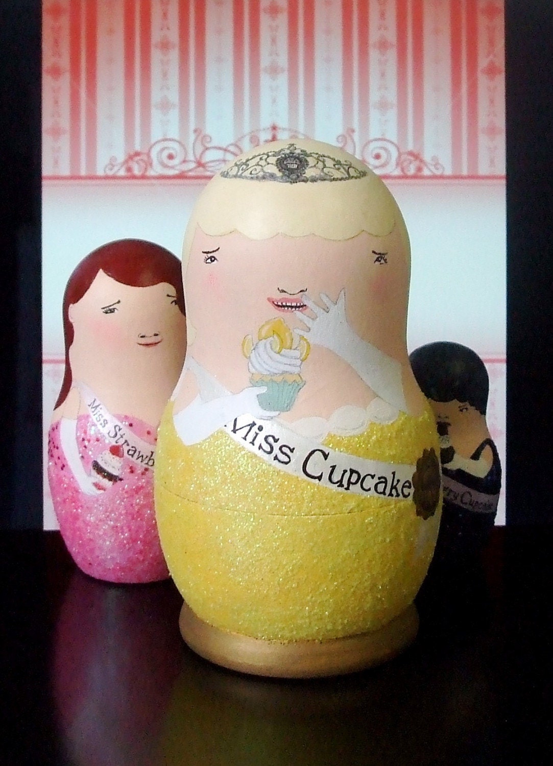Miss Cupcake Pageant Matryoshka Dolls