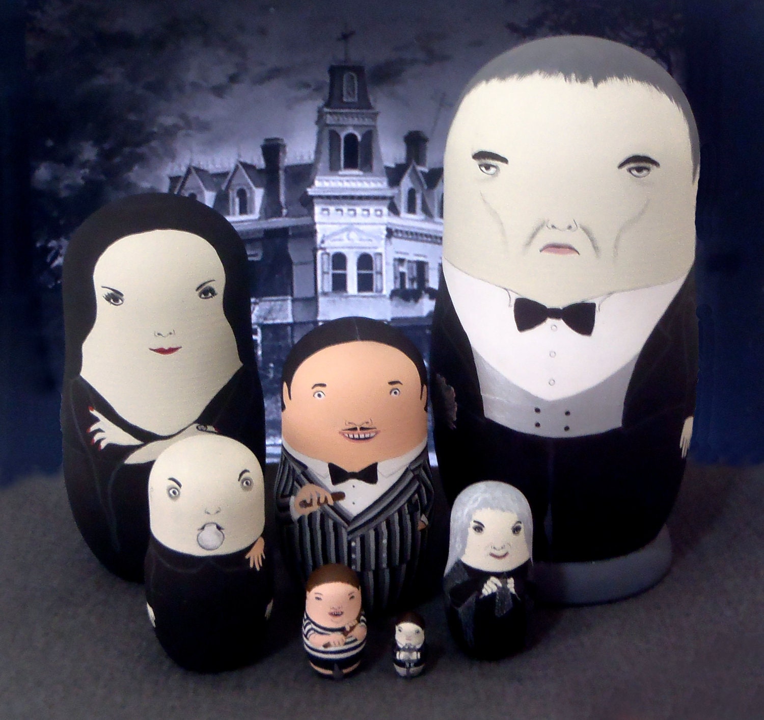 The Addams Family Matryoshka Dolls