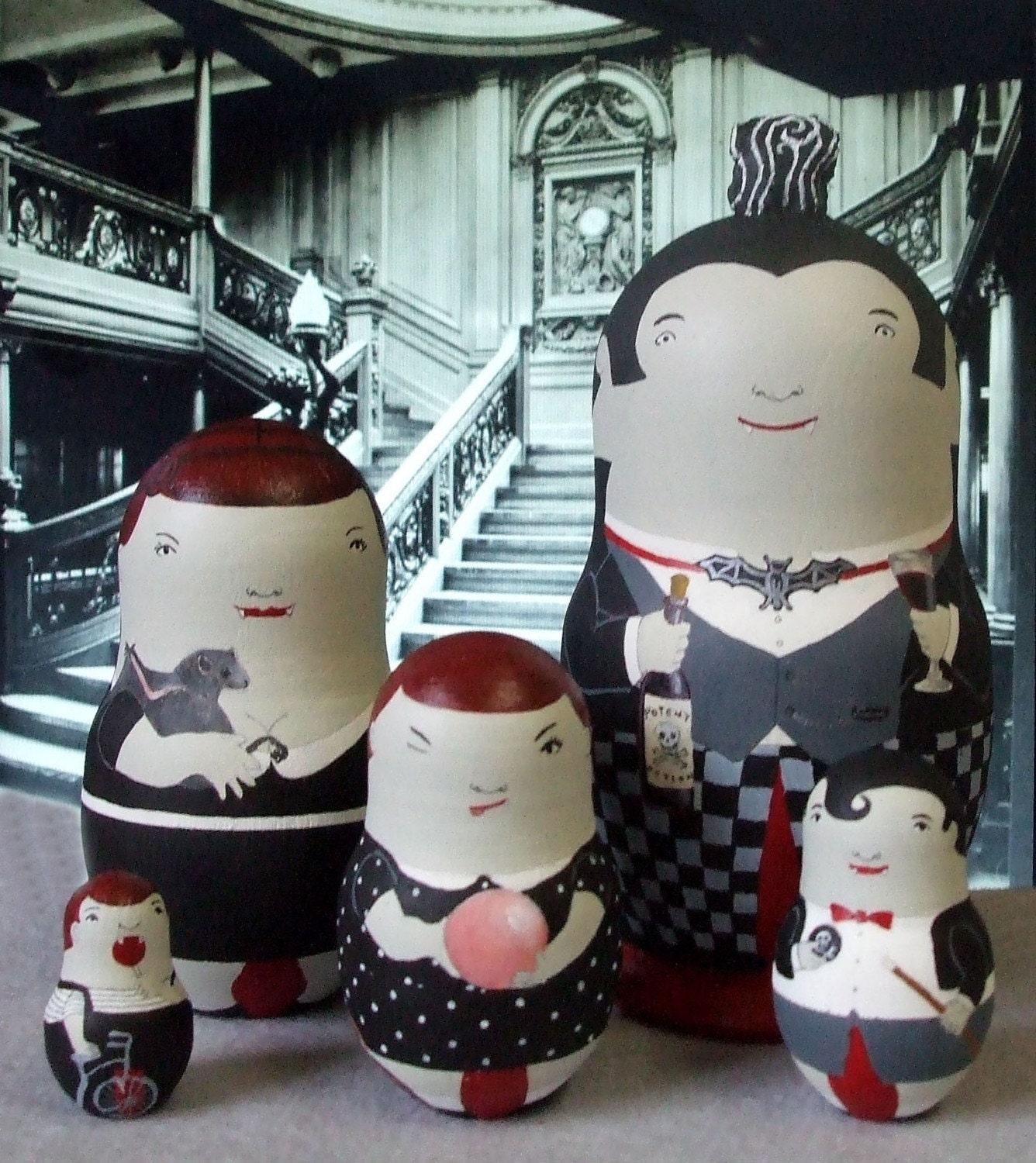 The Family Vampyre Babushka Dolls