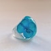 READY TO SHIP Size 6  Blue Hydrangea Resin Ring.