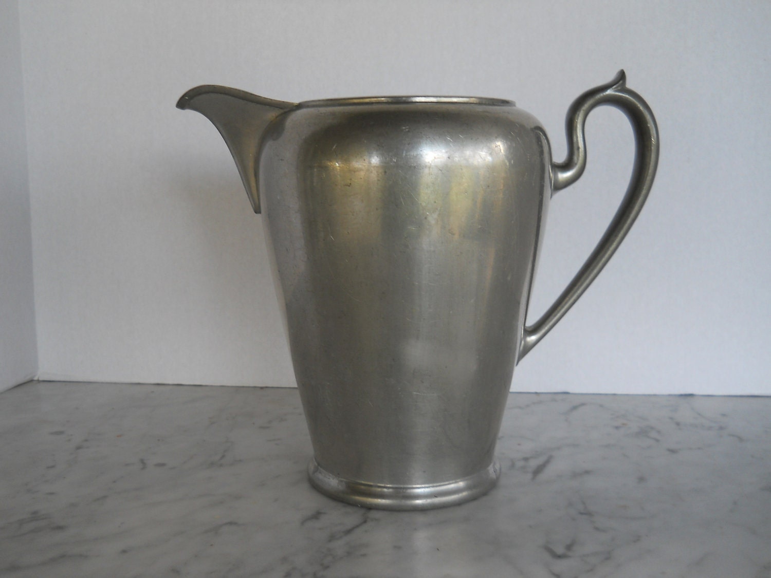 Antique Pewter Pitcher // Hallmarked Royal M.M.Co