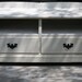 Shabby chic vintage TV stand distressed white
