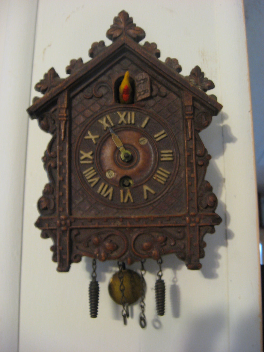 Antique Wind Up Novelty Cuckoo Clock KEEBLER CooCoo by MOJEART