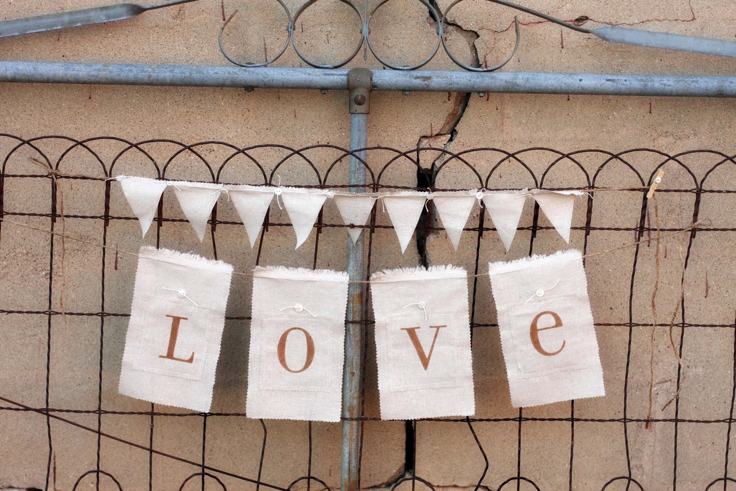 Love Fabric Word Banner