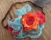 Fabric Flower Headband Tutorial "Ila" NO SEW Fabric Flower Pattern