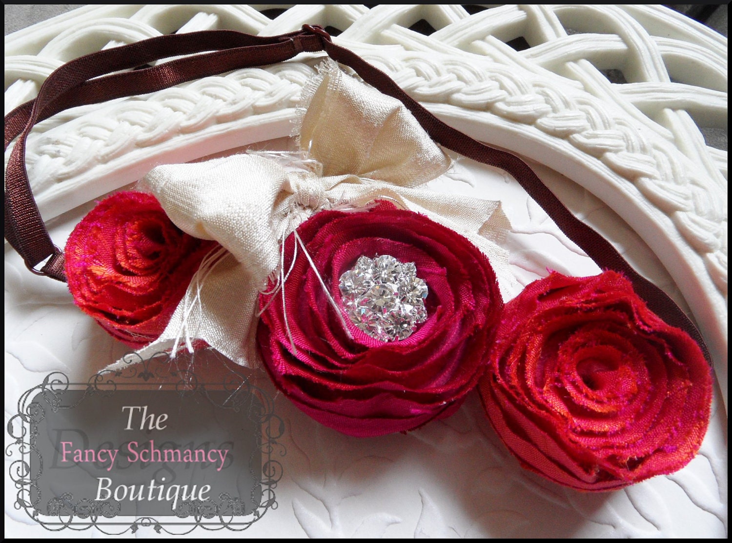 8 Pack Fabric Flower Tutorial/ Pattern Fabric Flowers Fancy Schmancy