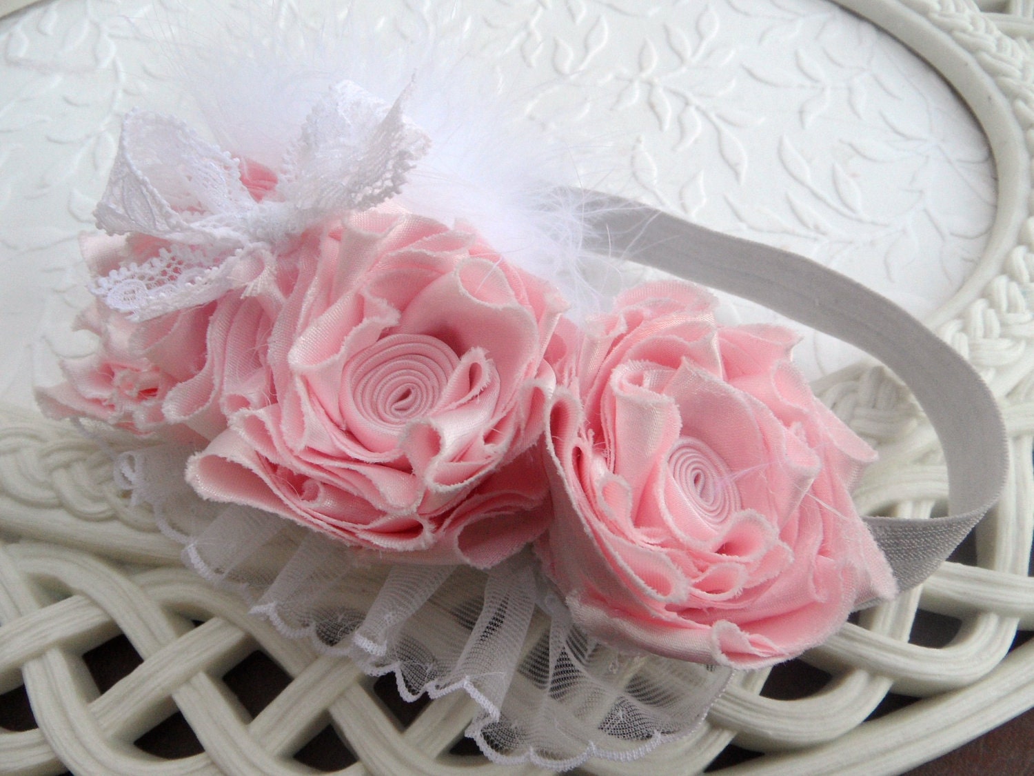 Fabric Flower & Headband "Ila" NO SEW Pattern Tutorial