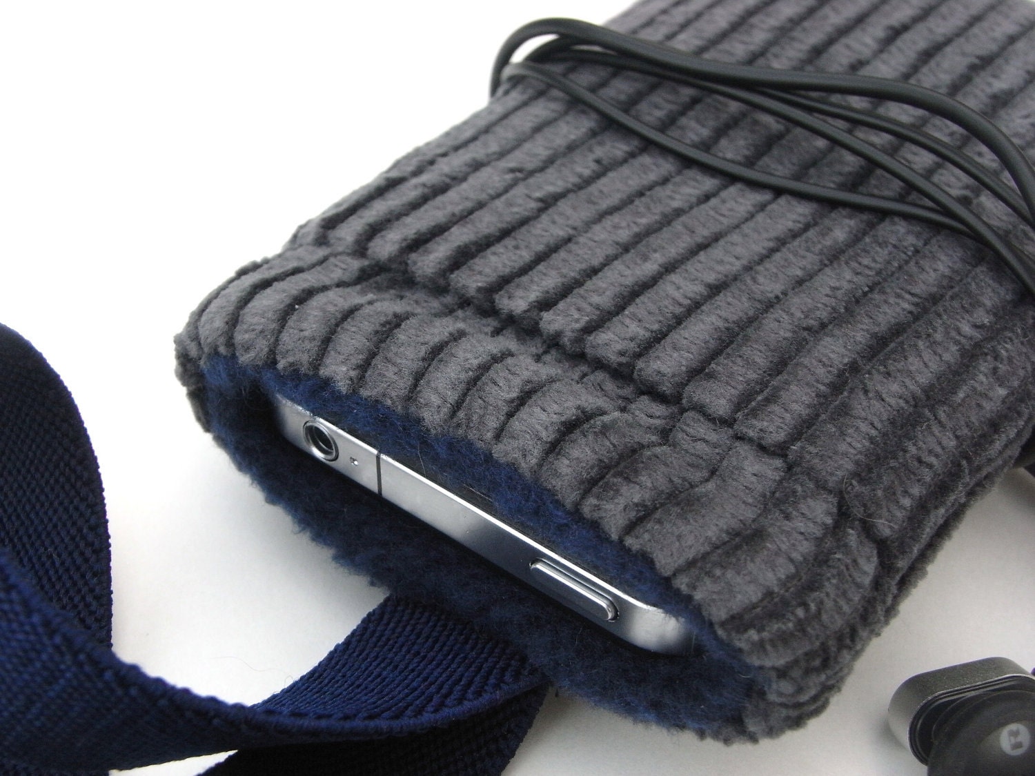 Iphone 4s Case / iphone Cover / sleeve / Gray Corduroy