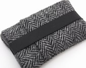 iphone 5 Fabric  cover / iphone case / Harris Tweed Gray iphone case / ipod touch pouch